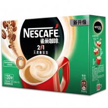 雀巢（Nestle）咖啡 速溶 2合1 无蔗糖 微研磨 冲调饮品 30条330g