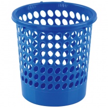 齐心（COMIX) L201 带扣耐用圆纸篓/清洁桶/垃圾桶 直径24.5cm 蓝色